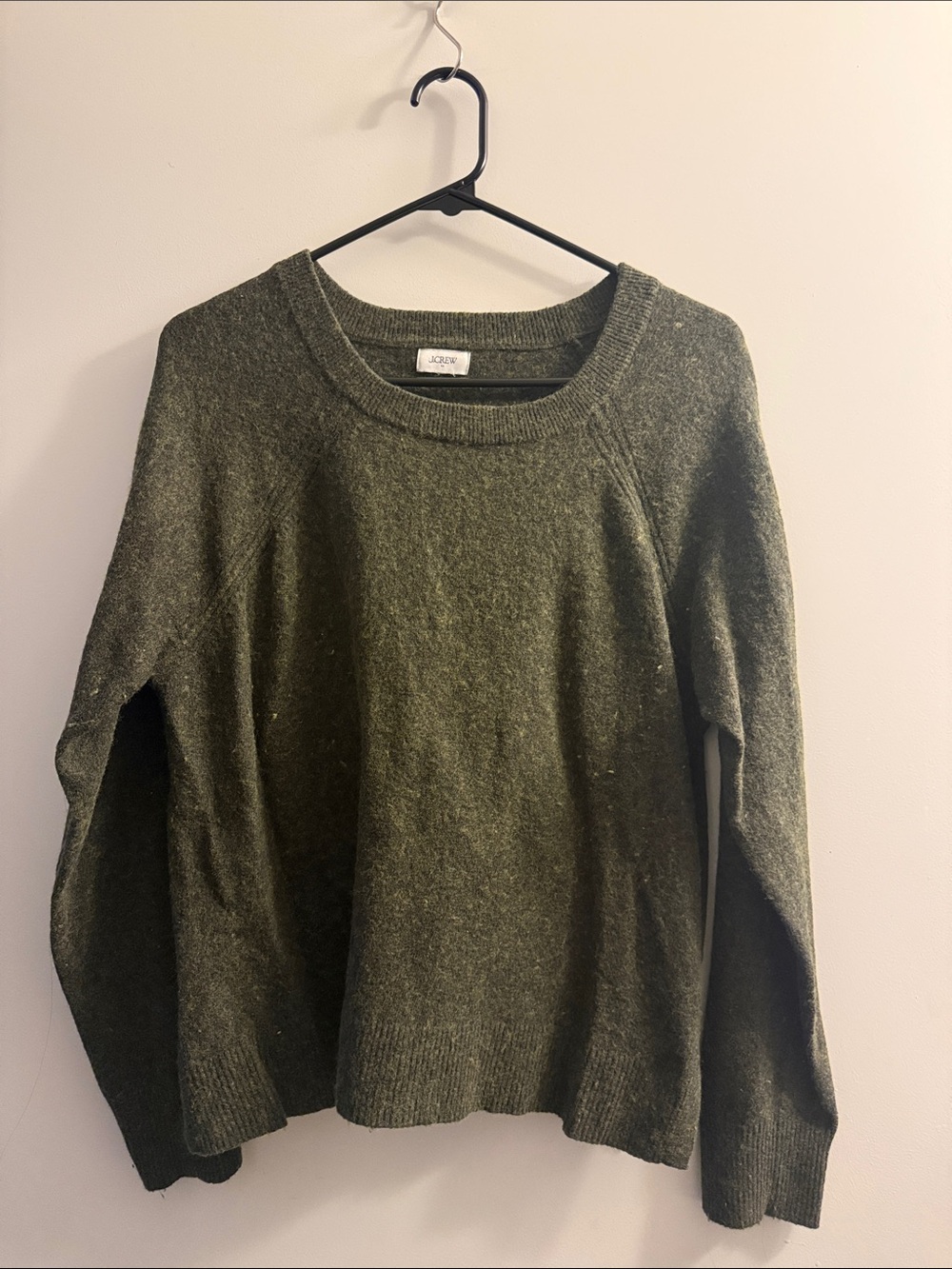 J. Crew Olive Green Crewneck Sweater
